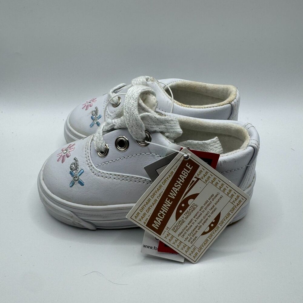 Vtg Balloons Toddler Girls Sneakers Size 5 Wide Retro Shoes Kidcore Floral Laces